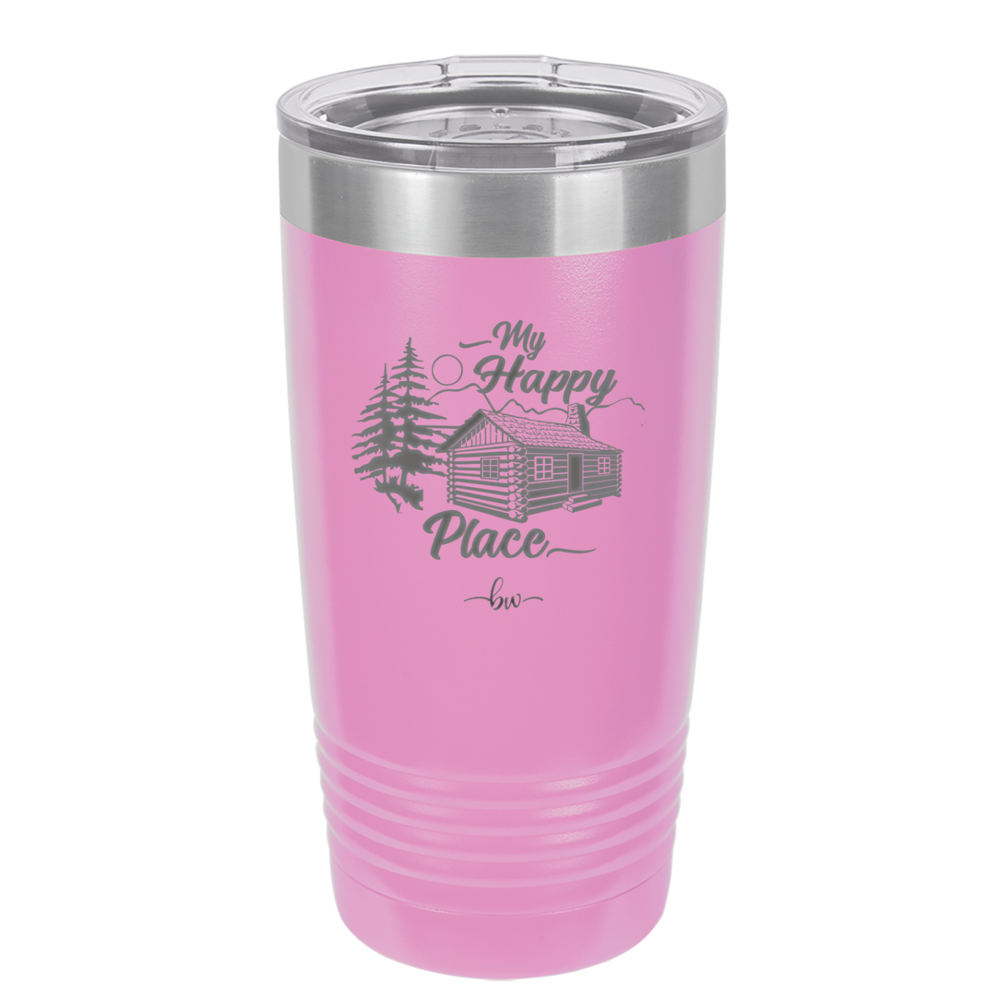 My Happy Place Cabin - Laser Engraved Stainless Steel Drinkware - 1554 -