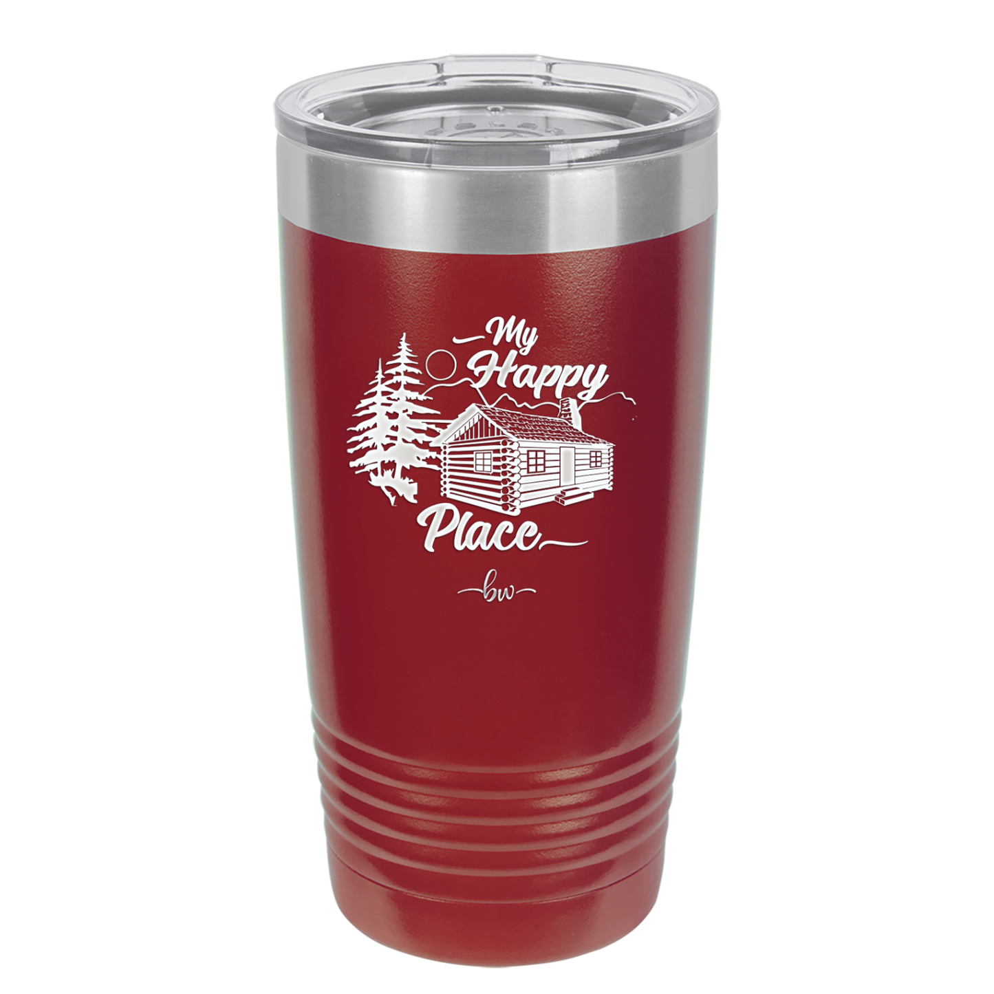 My Happy Place Cabin - Laser Engraved Stainless Steel Drinkware - 1554 -