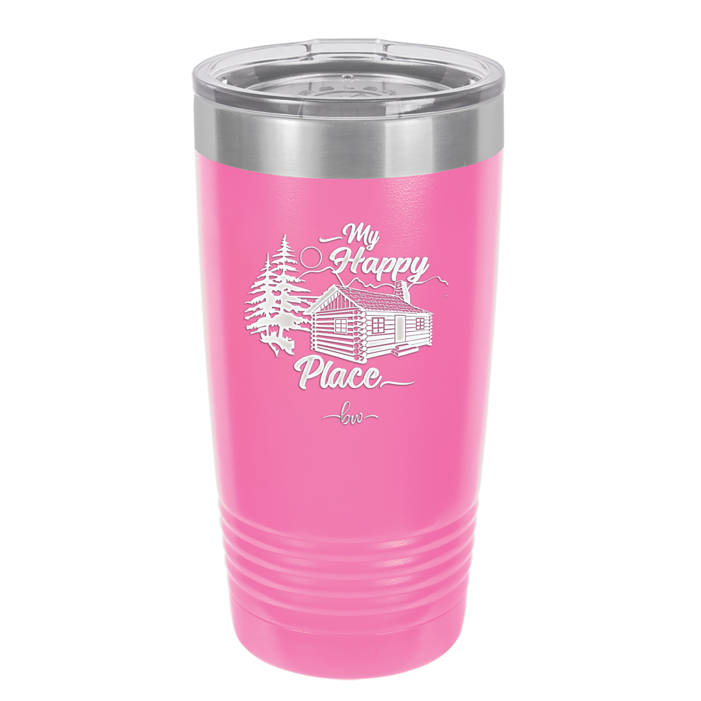My Happy Place Cabin - Laser Engraved Stainless Steel Drinkware - 1554 -