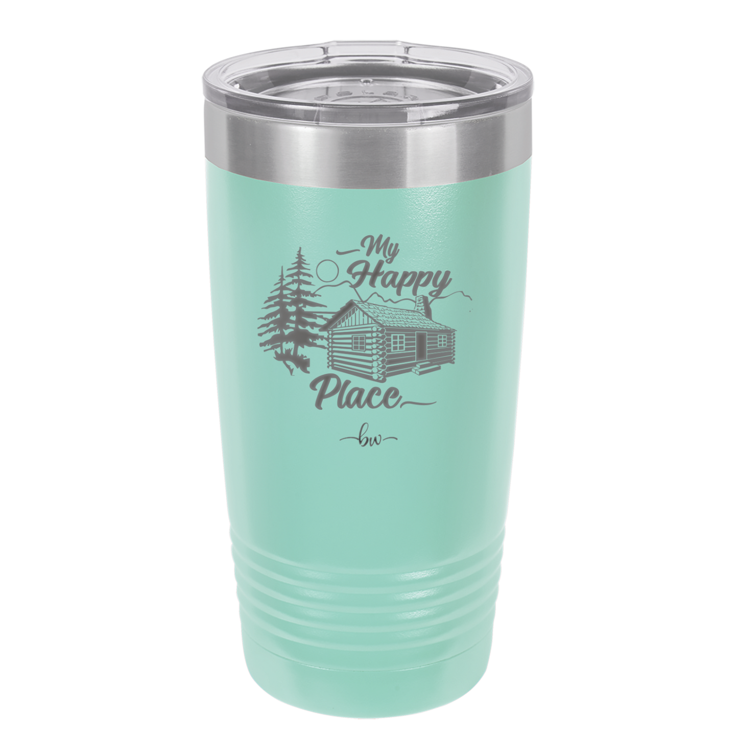 My Happy Place Cabin - Laser Engraved Stainless Steel Drinkware - 1554 -