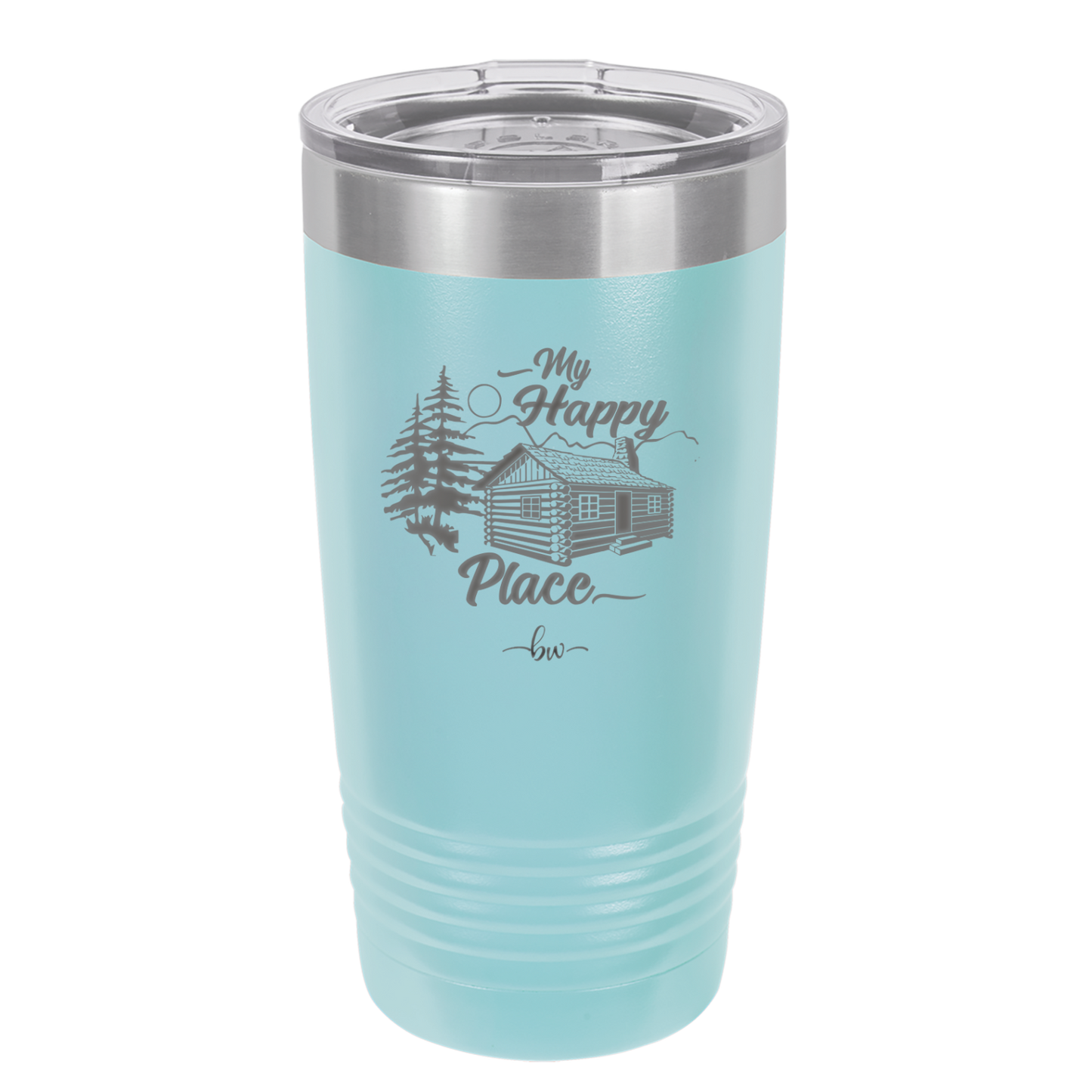 My Happy Place Cabin - Laser Engraved Stainless Steel Drinkware - 1554 -