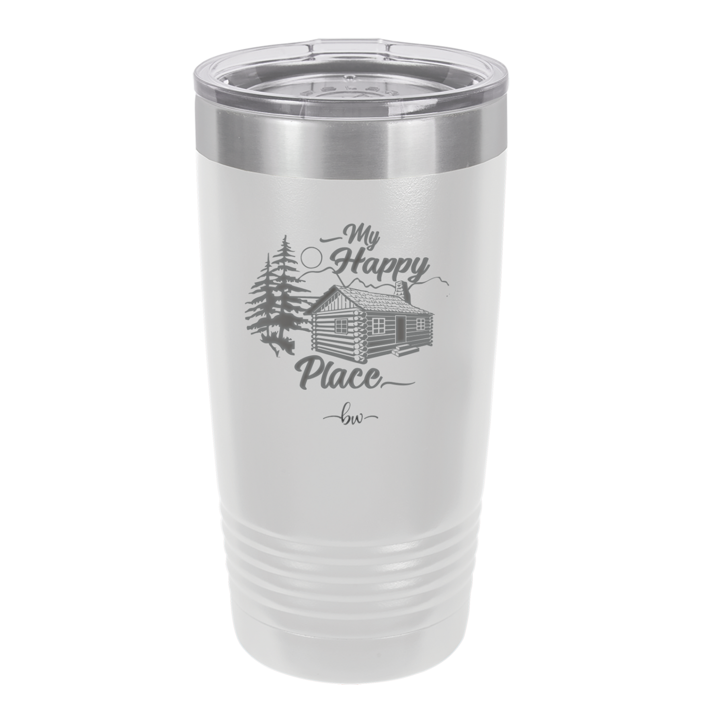 My Happy Place Cabin - Laser Engraved Stainless Steel Drinkware - 1554 -