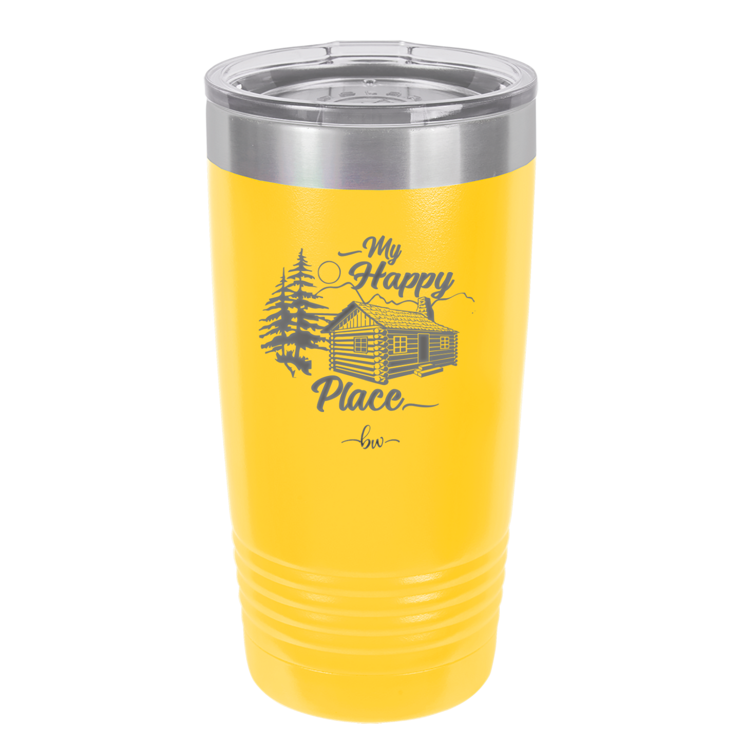 My Happy Place Cabin - Laser Engraved Stainless Steel Drinkware - 1554 -