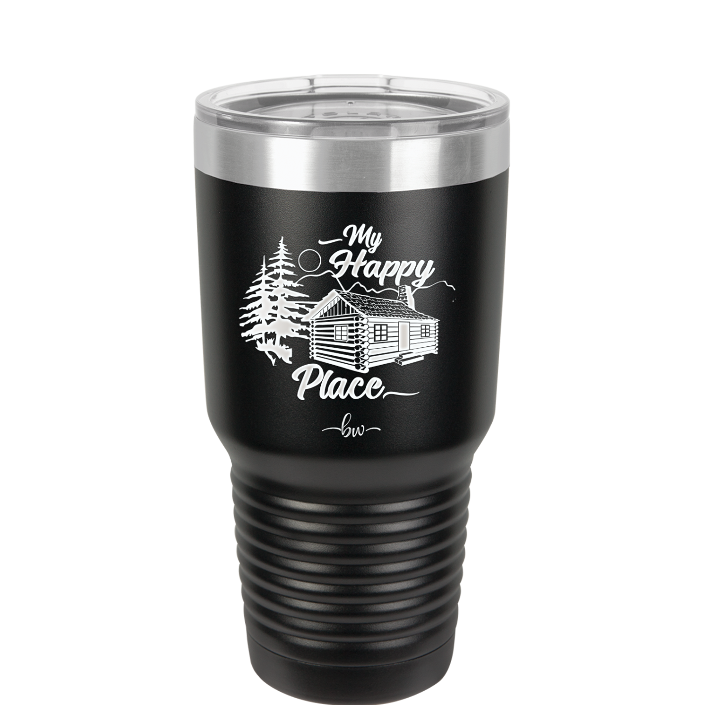 My Happy Place Cabin - Laser Engraved Stainless Steel Drinkware - 1554 -