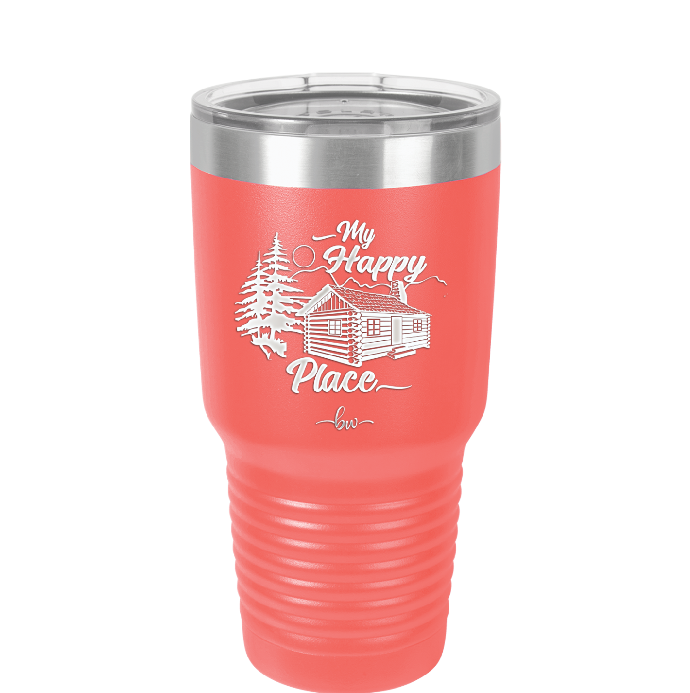 My Happy Place Cabin - Laser Engraved Stainless Steel Drinkware - 1554 -