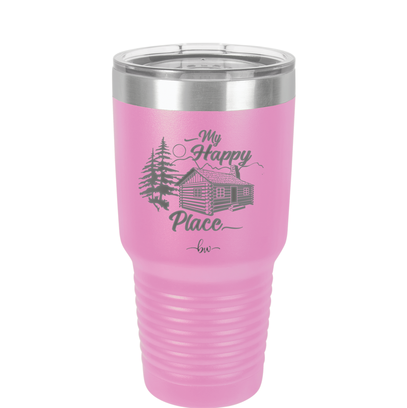 My Happy Place Cabin - Laser Engraved Stainless Steel Drinkware - 1554 -