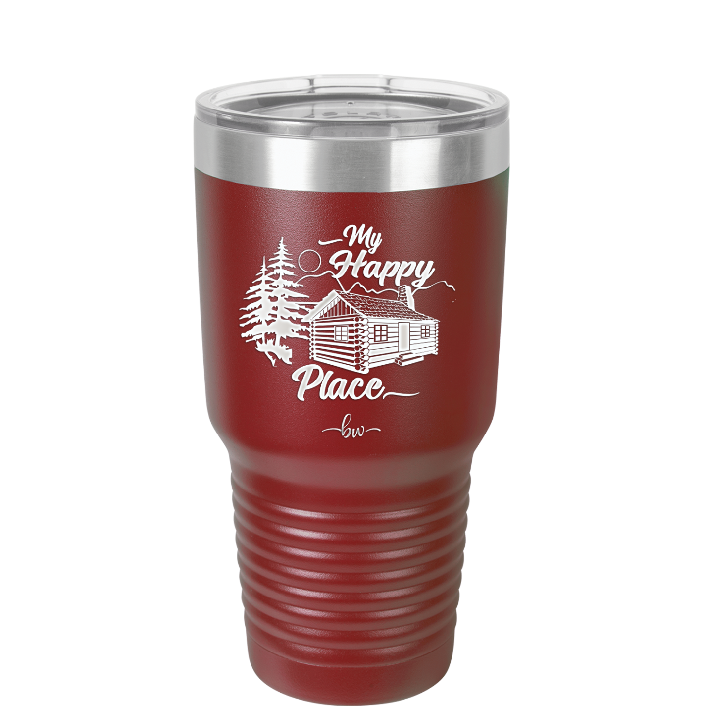 My Happy Place Cabin - Laser Engraved Stainless Steel Drinkware - 1554 -