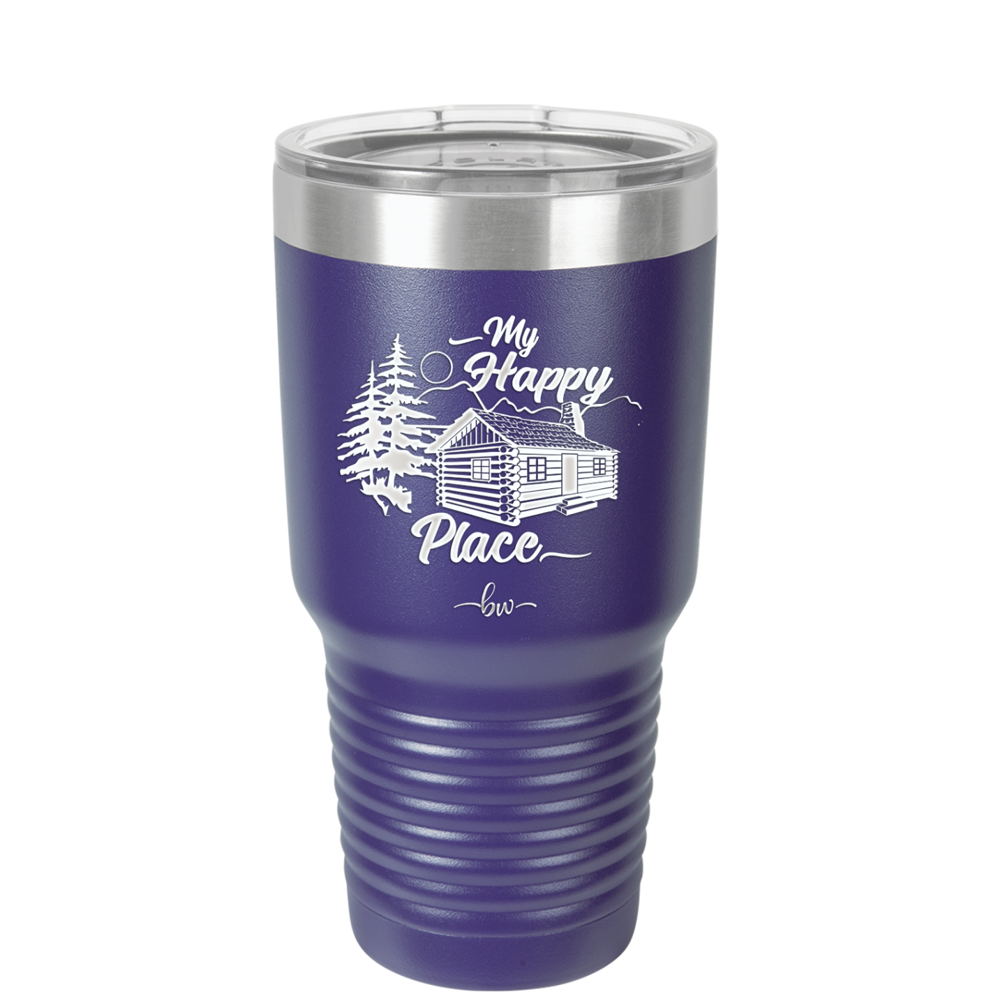 My Happy Place Cabin - Laser Engraved Stainless Steel Drinkware - 1554 -