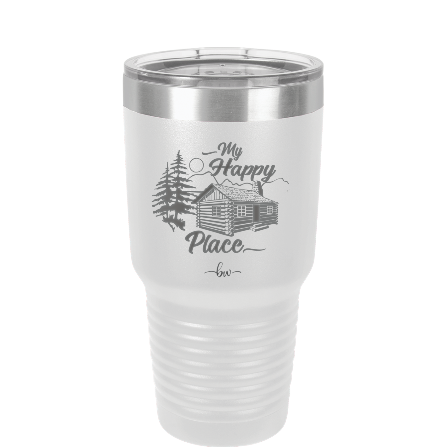 My Happy Place Cabin - Laser Engraved Stainless Steel Drinkware - 1554 -