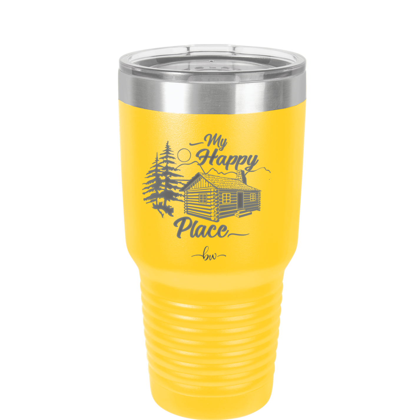 My Happy Place Cabin - Laser Engraved Stainless Steel Drinkware - 1554 -