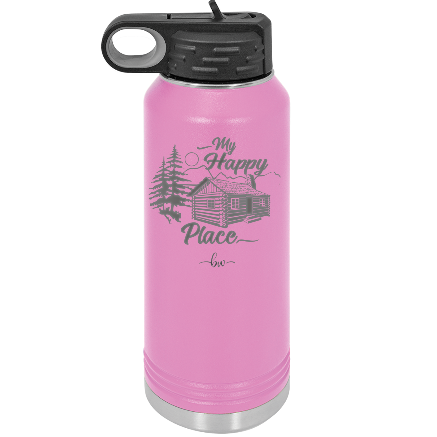 My Happy Place Cabin - Laser Engraved Stainless Steel Drinkware - 1554 -