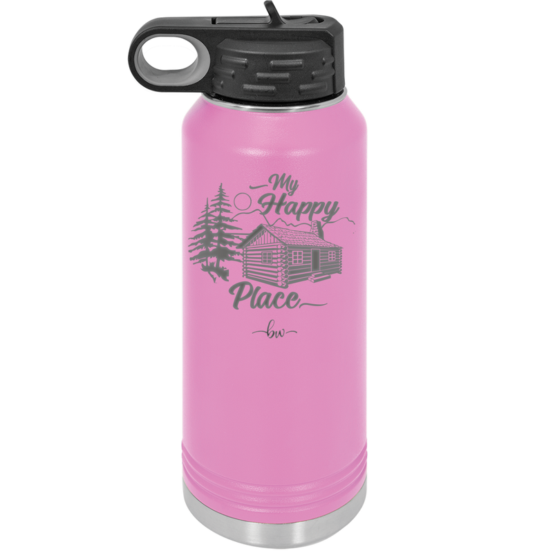 My Happy Place Cabin - Laser Engraved Stainless Steel Drinkware - 1554 -