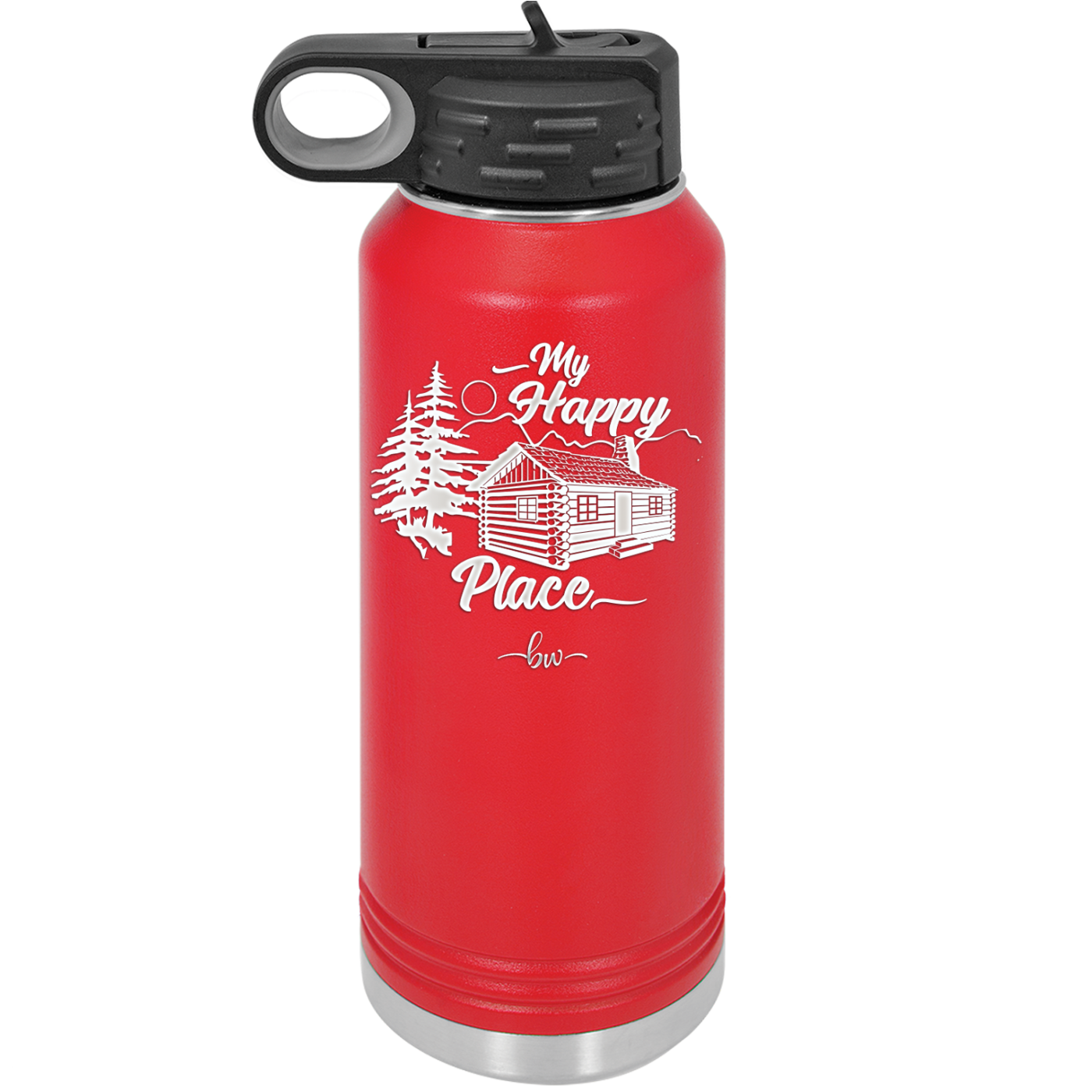 My Happy Place Cabin - Laser Engraved Stainless Steel Drinkware - 1554 -