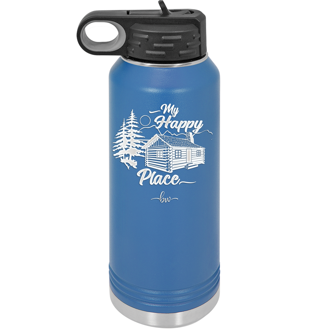 My Happy Place Cabin - Laser Engraved Stainless Steel Drinkware - 1554 -