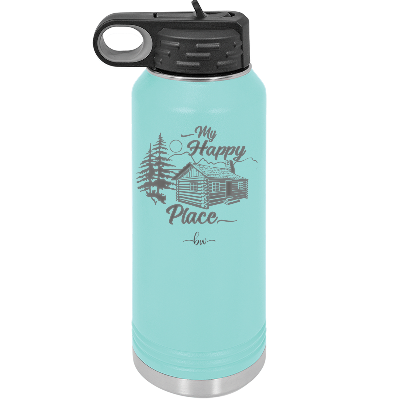 My Happy Place Cabin - Laser Engraved Stainless Steel Drinkware - 1554 -
