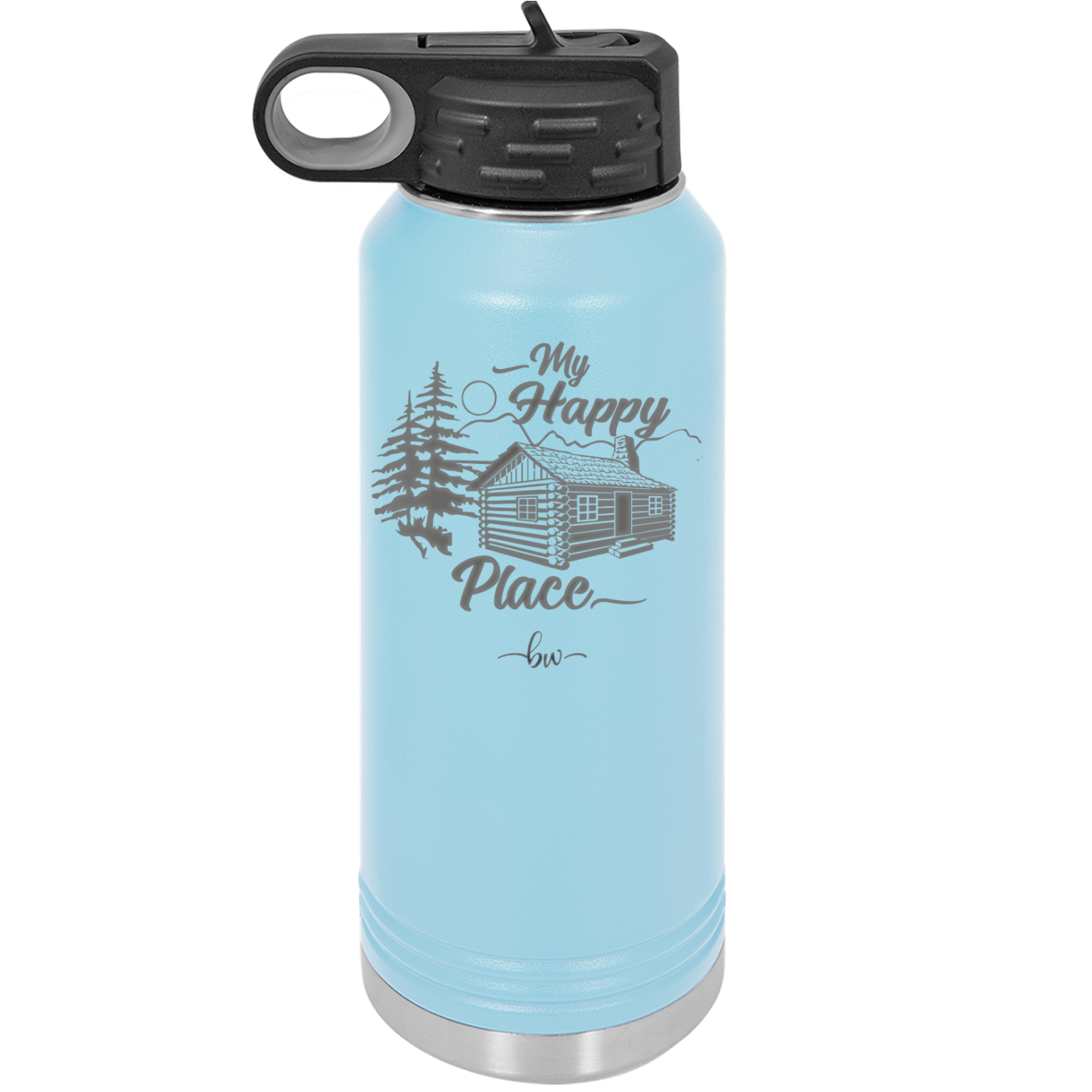 My Happy Place Cabin - Laser Engraved Stainless Steel Drinkware - 1554 -