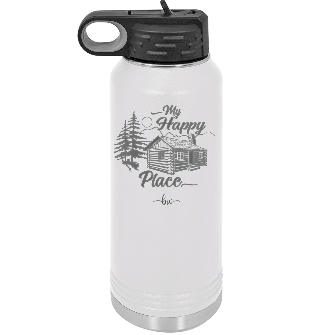 My Happy Place Cabin - Laser Engraved Stainless Steel Drinkware - 1554 -