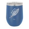 Love You More with Feather - Laser Engraved Stainless Steel Drinkware - 1556 -