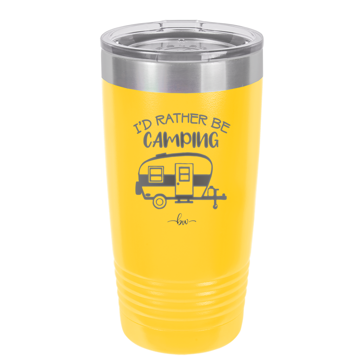 I'd Rather Be Camping - Laser Engraved Stainless Steel Drinkware - 1562 -