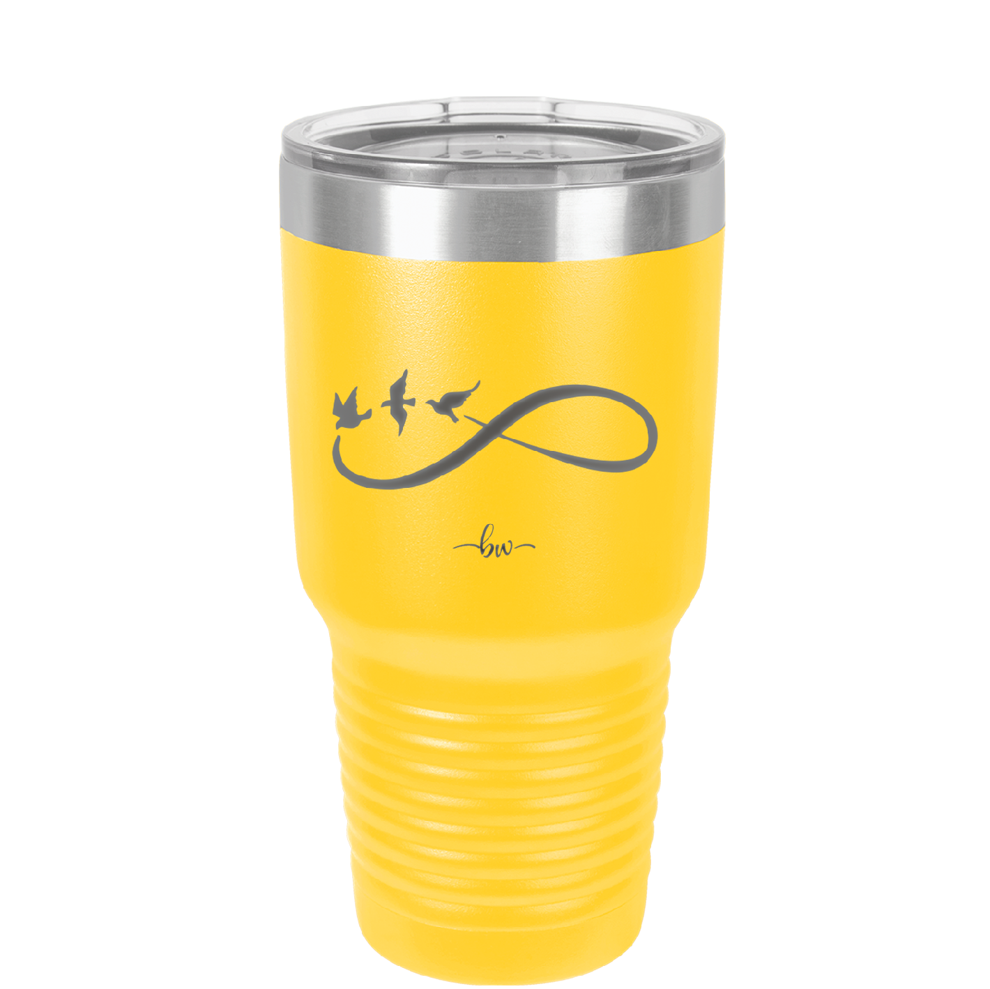 Infinity Symbol with Birds - Laser Engraved Stainless Steel Drinkware - 1566 -
