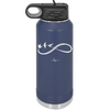 Infinity Symbol with Birds - Laser Engraved Stainless Steel Drinkware - 1566 -