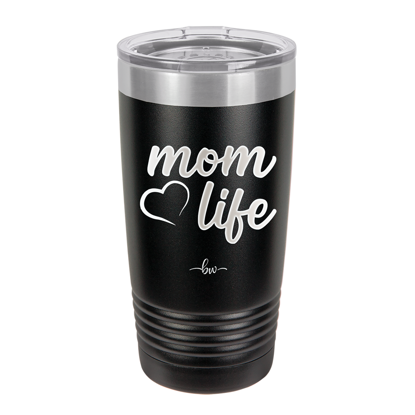 Mom Life with Heart - Laser Engraved Stainless Steel Drinkware - 1573 -