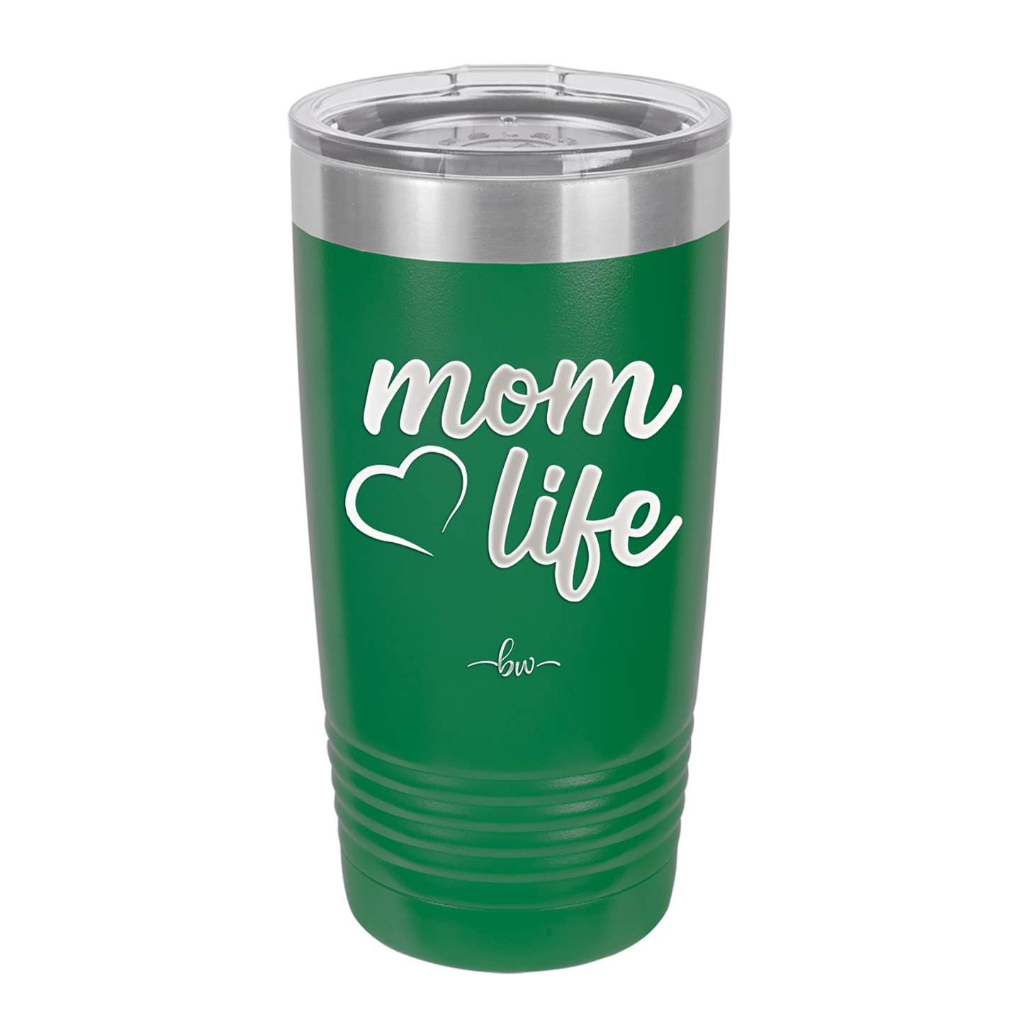 Mom Life with Heart - Laser Engraved Stainless Steel Drinkware - 1573 -