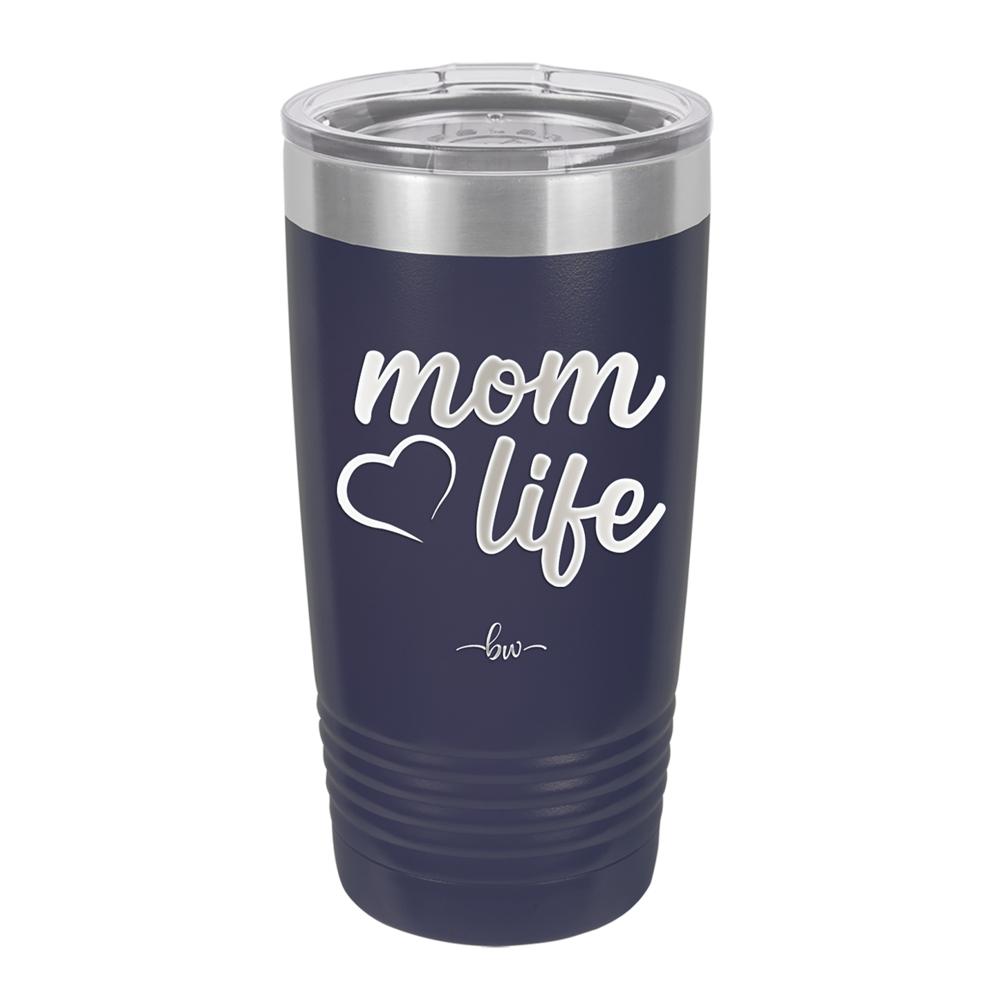 Mom Life with Heart - Laser Engraved Stainless Steel Drinkware - 1573 -