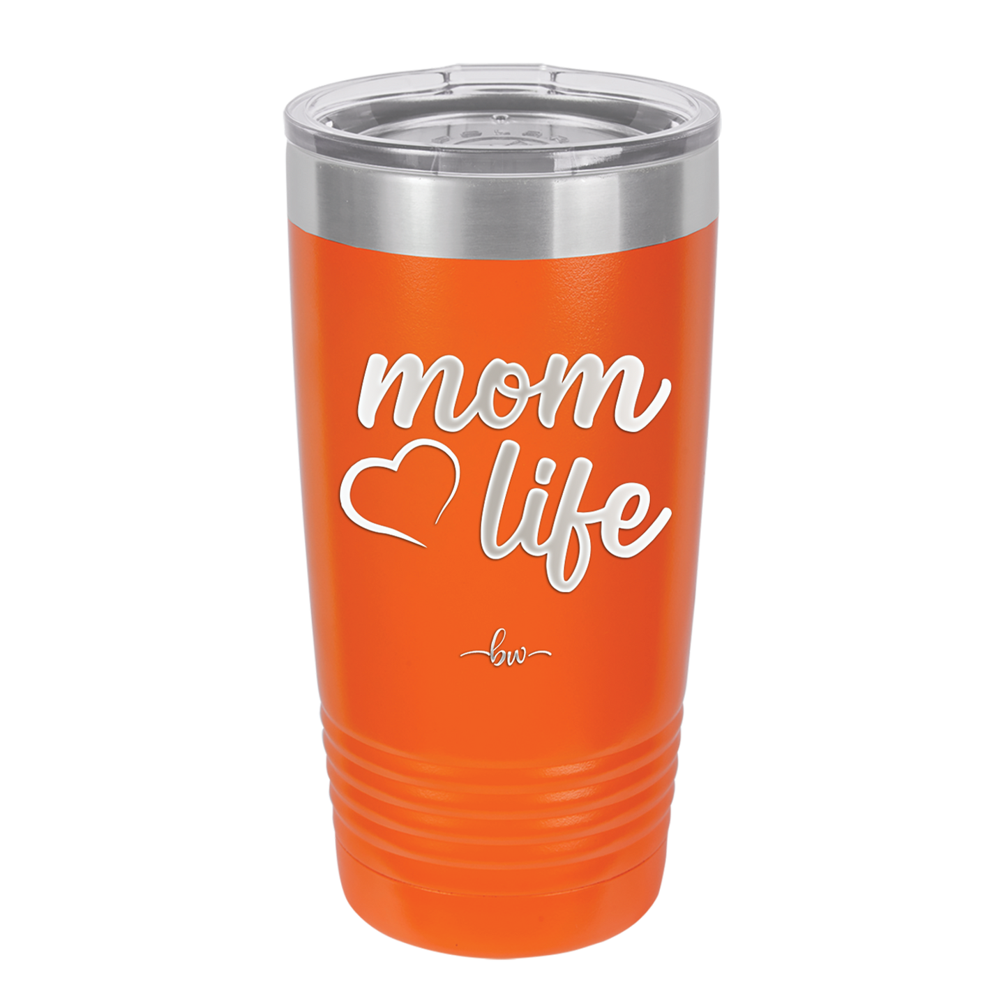 Mom Life with Heart - Laser Engraved Stainless Steel Drinkware - 1573 -