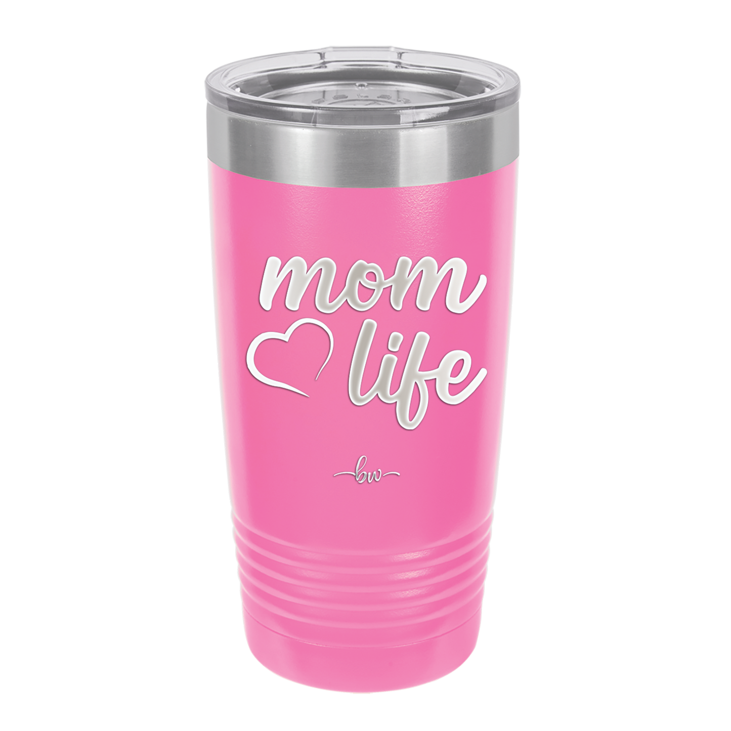 Mom Life with Heart - Laser Engraved Stainless Steel Drinkware - 1573 -