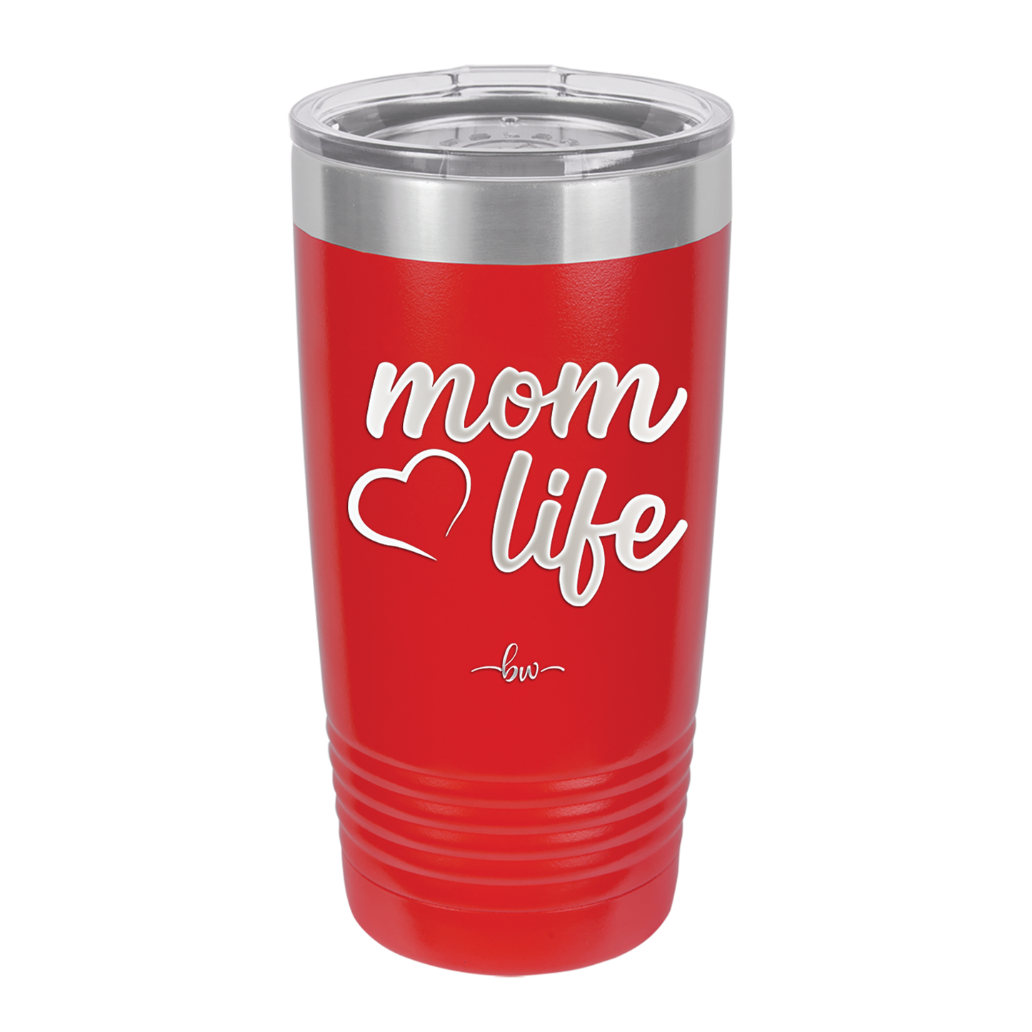 Mom Life with Heart - Laser Engraved Stainless Steel Drinkware - 1573 -