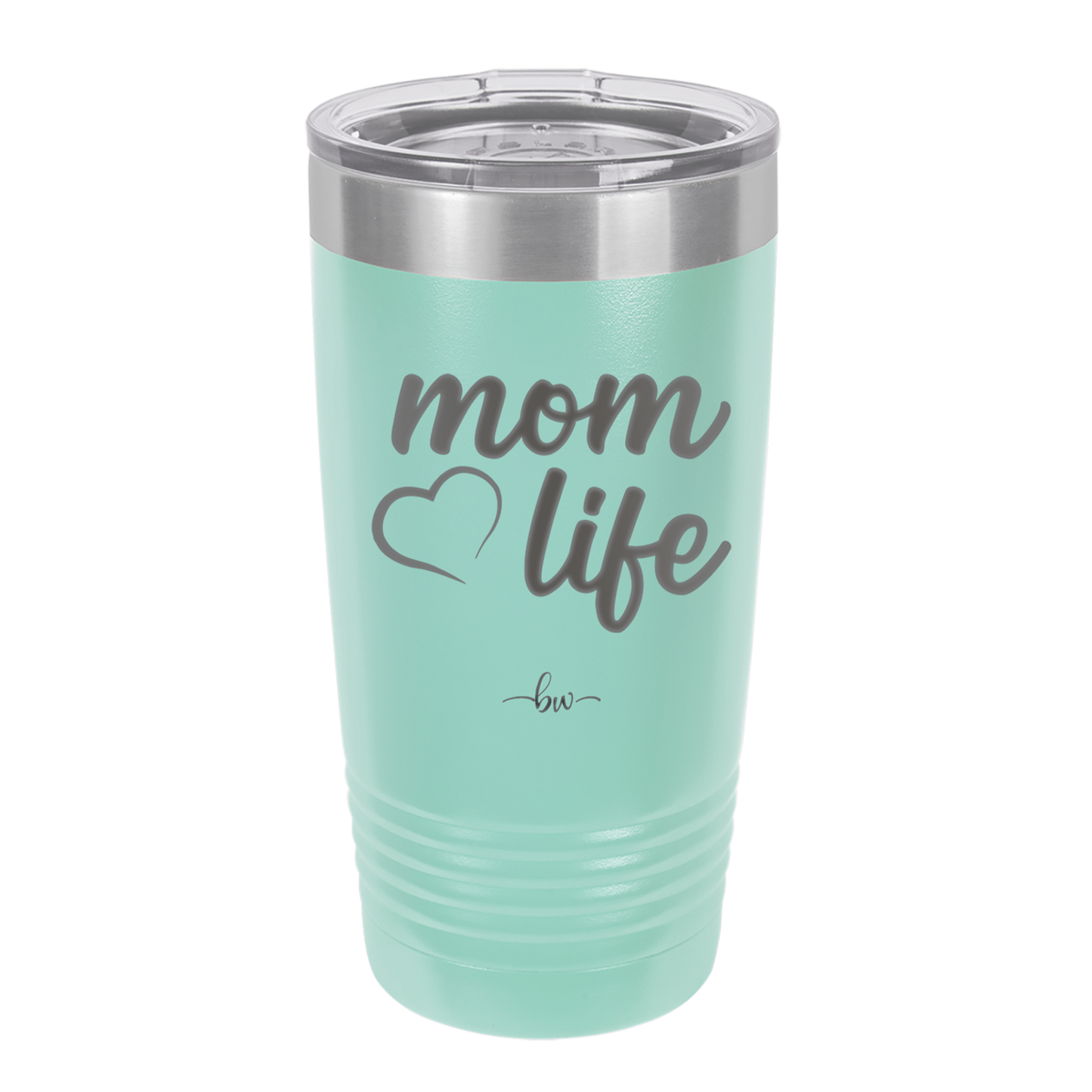 Mom Life with Heart - Laser Engraved Stainless Steel Drinkware - 1573 -