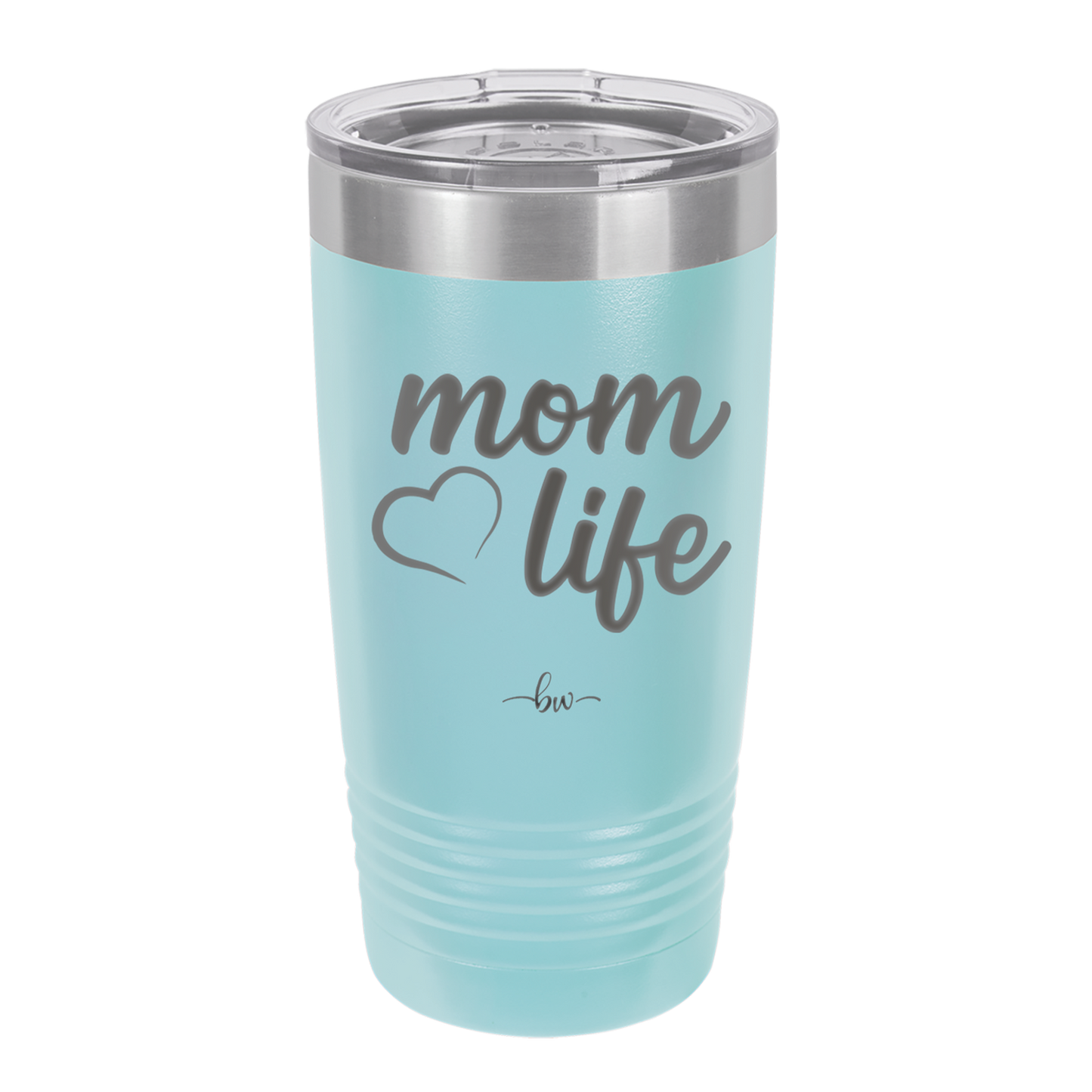 Mom Life with Heart - Laser Engraved Stainless Steel Drinkware - 1573 -