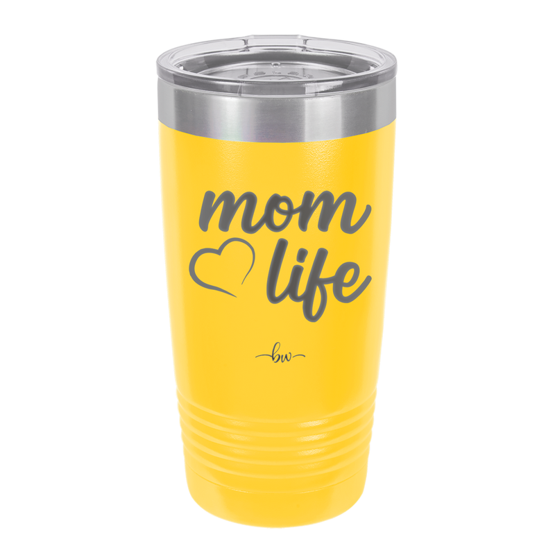 Mom Life with Heart - Laser Engraved Stainless Steel Drinkware - 1573 -