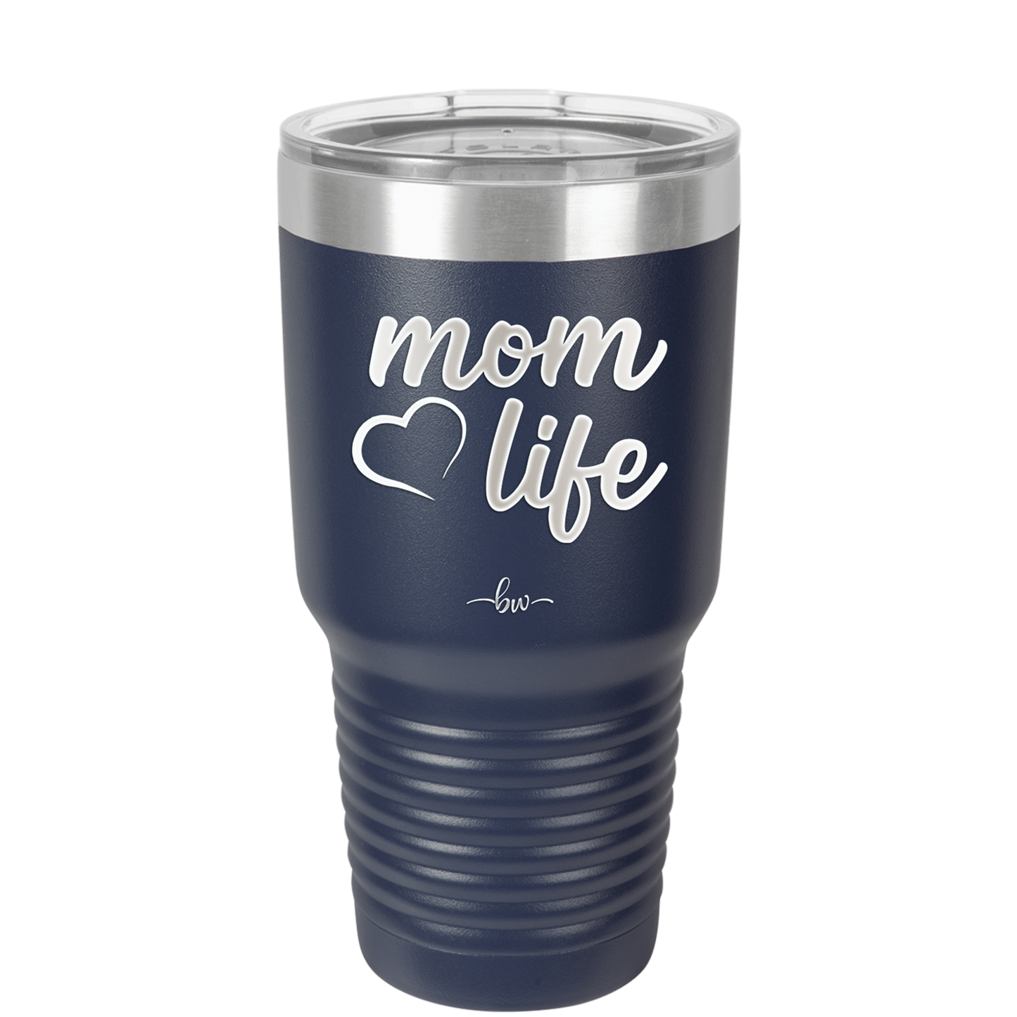 Mom Life with Heart - Laser Engraved Stainless Steel Drinkware - 1573 -