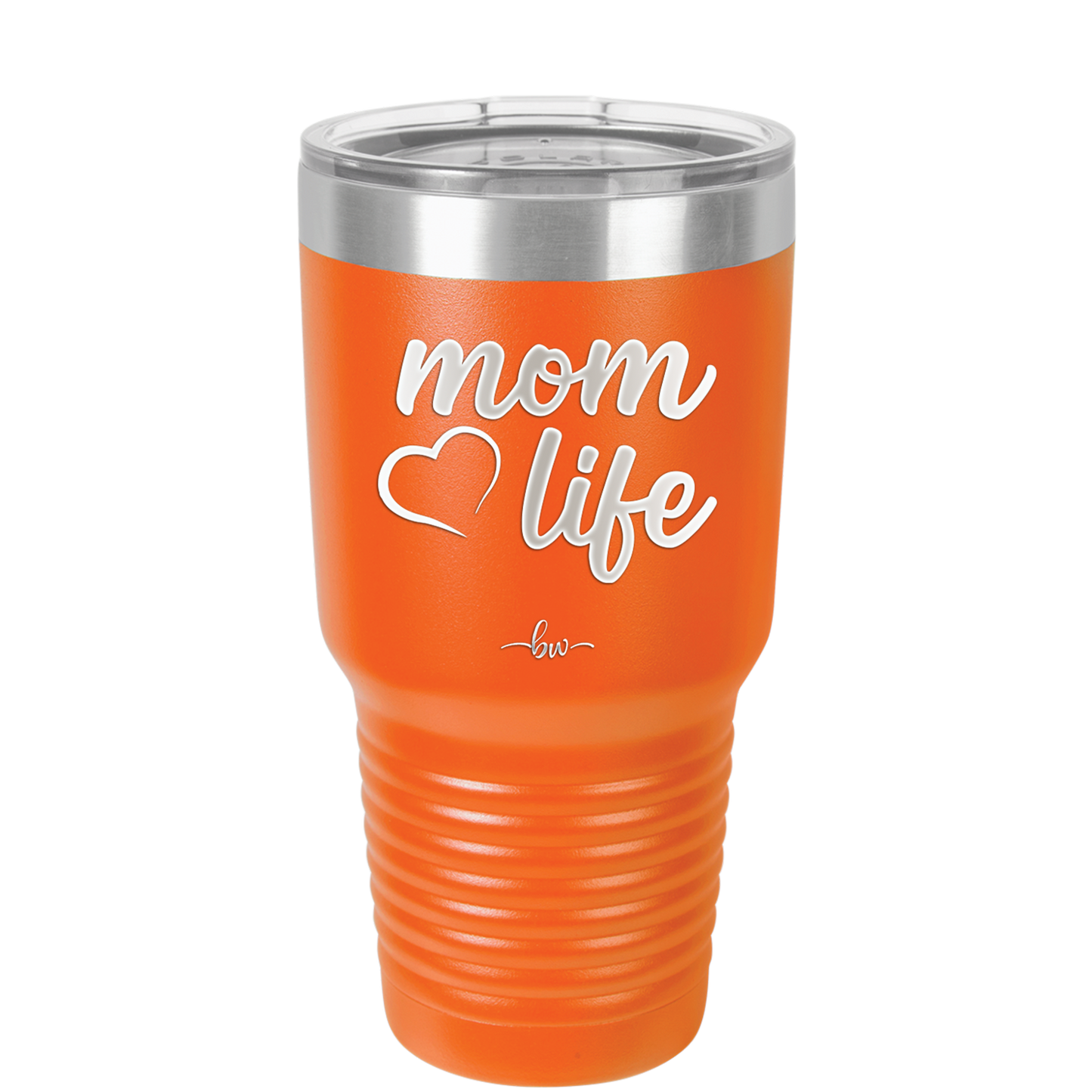 Mom Life with Heart - Laser Engraved Stainless Steel Drinkware - 1573 -