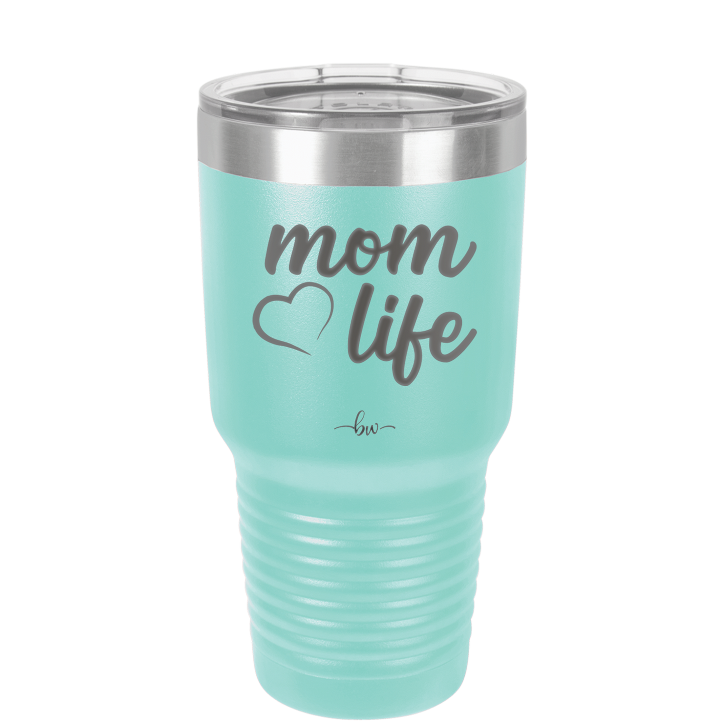 Mom Life with Heart - Laser Engraved Stainless Steel Drinkware - 1573 -