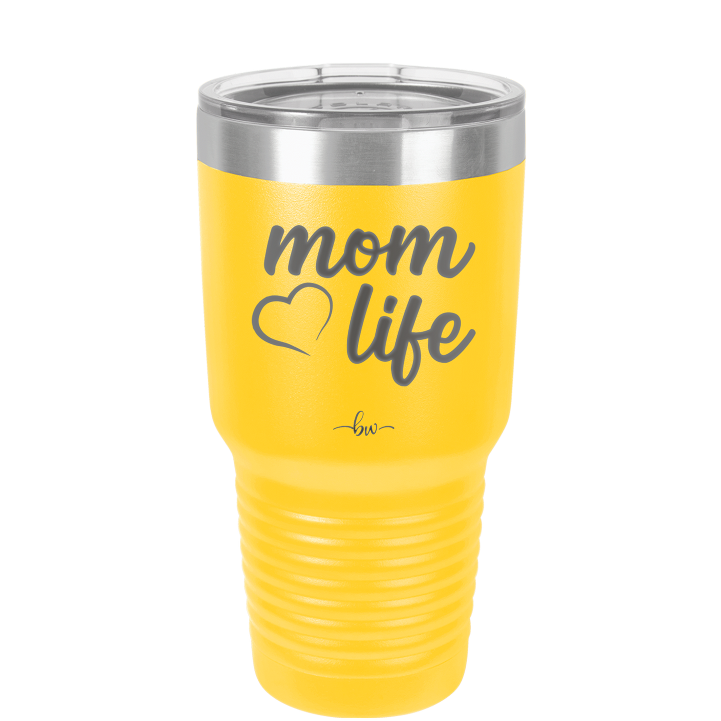 Mom Life with Heart - Laser Engraved Stainless Steel Drinkware - 1573 -