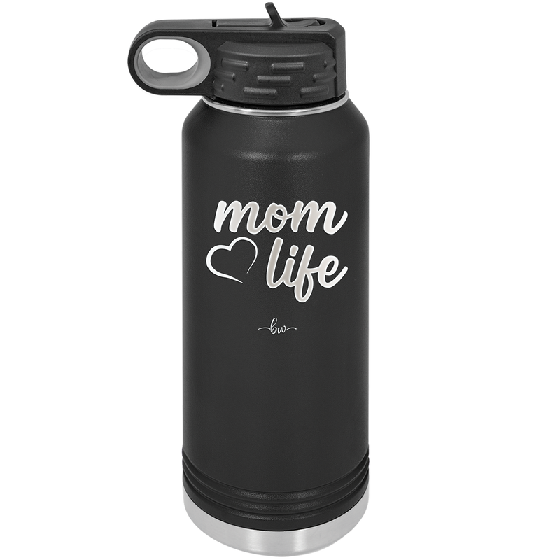 Mom Life with Heart - Laser Engraved Stainless Steel Drinkware - 1573 -