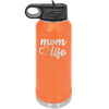 Mom Life with Heart - Laser Engraved Stainless Steel Drinkware - 1573 -