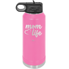 Mom Life with Heart - Laser Engraved Stainless Steel Drinkware - 1573 -