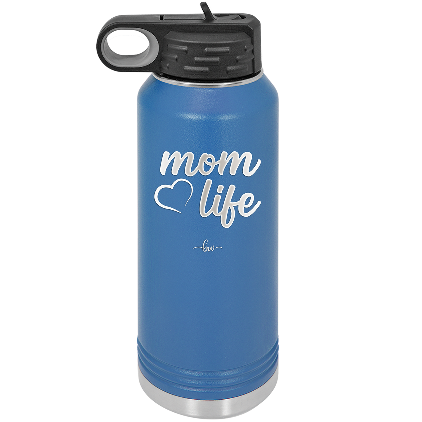 Mom Life with Heart - Laser Engraved Stainless Steel Drinkware - 1573 -