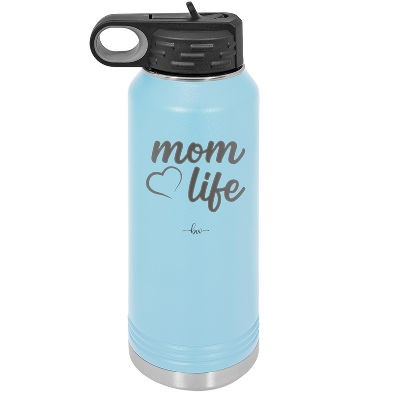 Mom Life with Heart - Laser Engraved Stainless Steel Drinkware - 1573 -