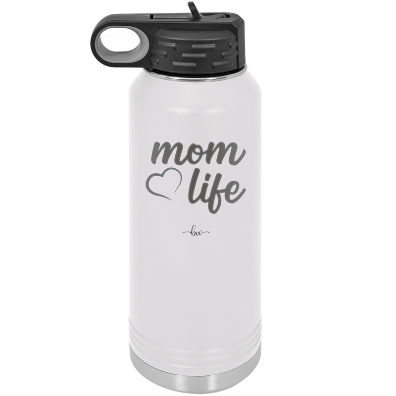 Mom Life with Heart - Laser Engraved Stainless Steel Drinkware - 1573 -