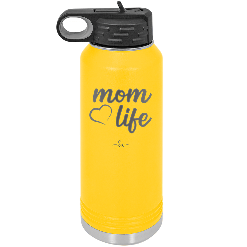 Mom Life with Heart - Laser Engraved Stainless Steel Drinkware - 1573 -