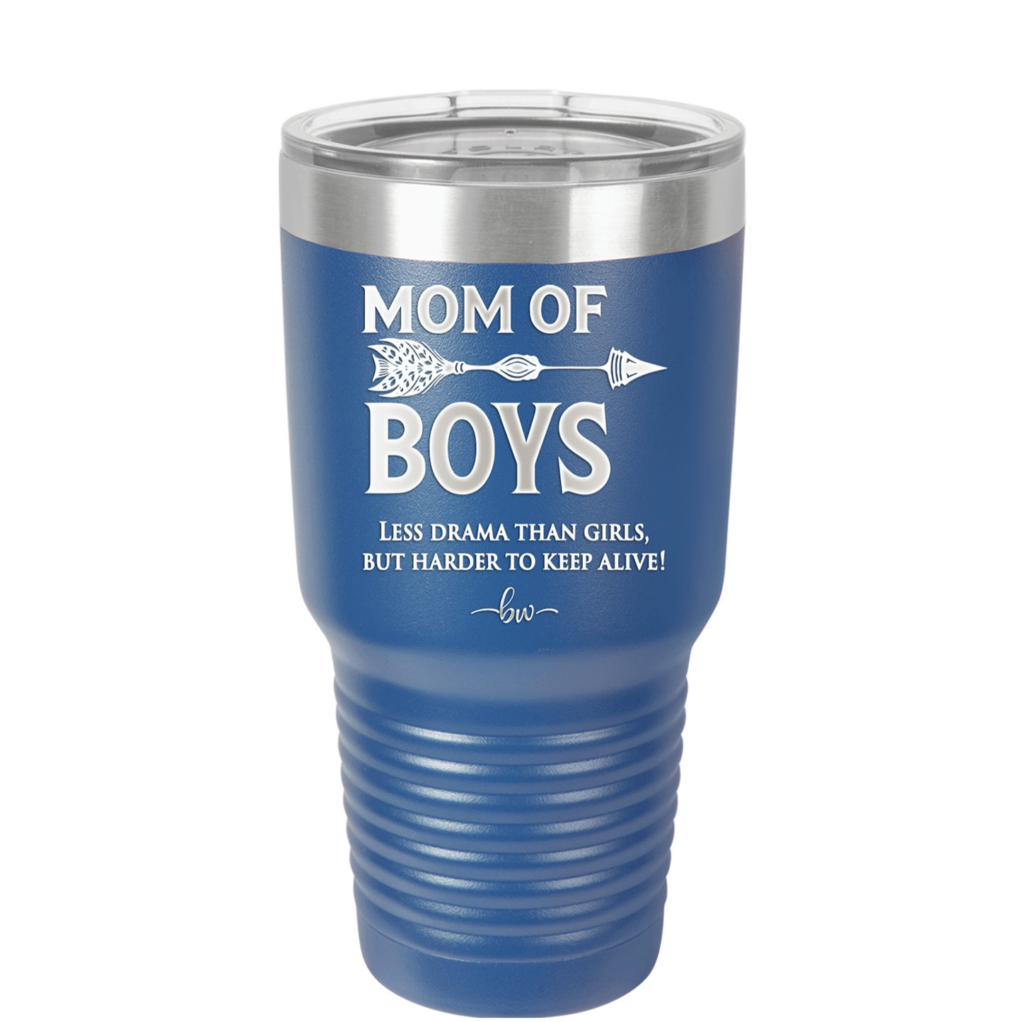 Mom of Boys - Laser Engraved Stainless Steel Drinkware - 1574 -