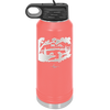 Mountain Lake Silhouette - Laser Engraved Stainless Steel Drinkware - 1575 -