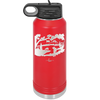 Mountain Lake Silhouette - Laser Engraved Stainless Steel Drinkware - 1575 -