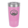 Mountain Buck in Circle - Laser Engraved Stainless Steel Drinkware - 1576 -