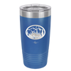 Mountain Buck in Circle - Laser Engraved Stainless Steel Drinkware - 1576 -
